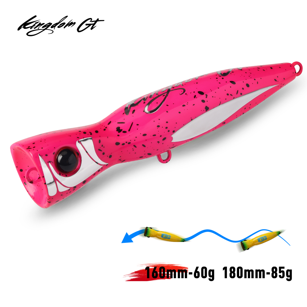 Fishing Lure Buzzbait - キングダムGTトップウォーターポッパーフィッシングルアー60g 85g 160mm 185mm ソルトウォーター マグロ