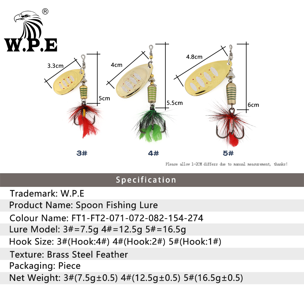 W.p.e-コモドールアー,釣り道具,ハードベイト,スプーン - Fishing Lure Spoon のレビューと価格